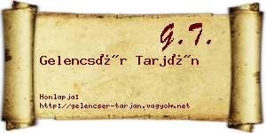 Gelencsér Tarján névjegykártya
